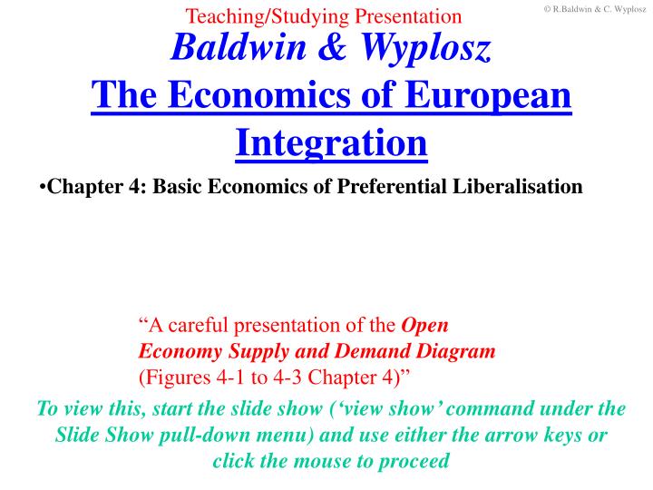 The Economics Of European Integration Baldwin Ebook Login